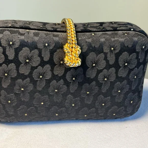 Inge Christopher Floral Evening Purse w/Chain Shoulder Strap Whimsy Coquette Gir - Picture 8 of 8